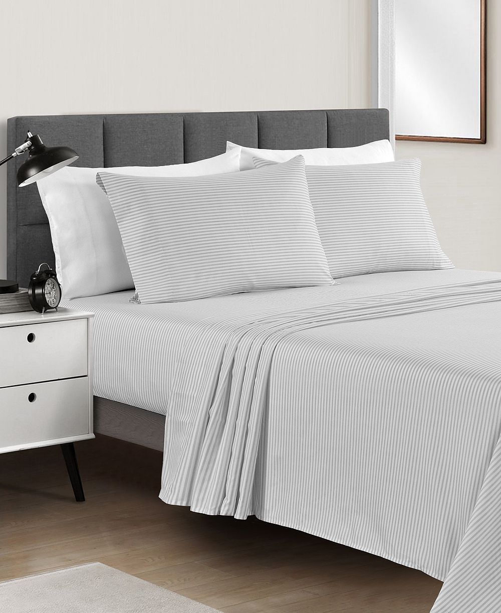 Fairfield Square Collection Microfiber Easy Care Printed 4-Pc. Sheet Set, Full