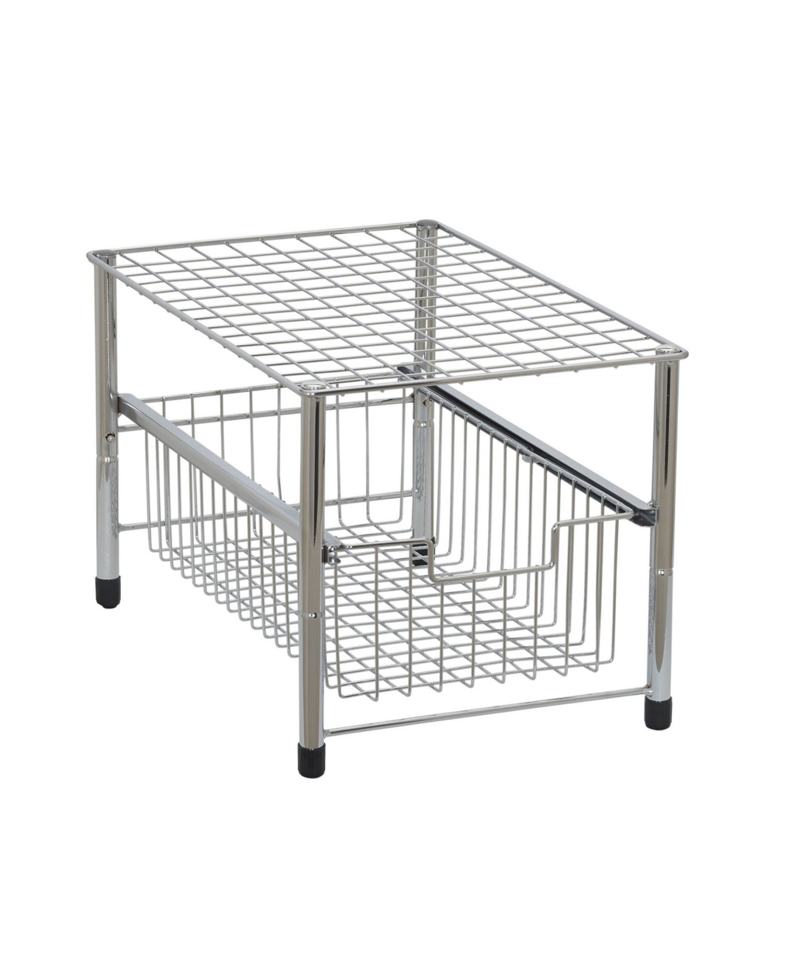 Органайзер для шкафа Household Essentials Single Basket Sliding Cabinet