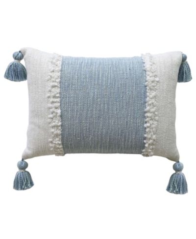 Vibhsa Linden Street Handloom Woven Textured Elegant Decorative Pillow, 14'' x 20''