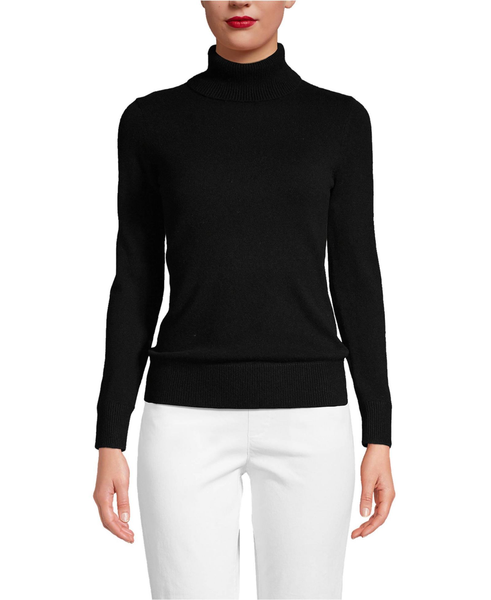 Lands' End Женский Cashmere Turtleneck Sweater