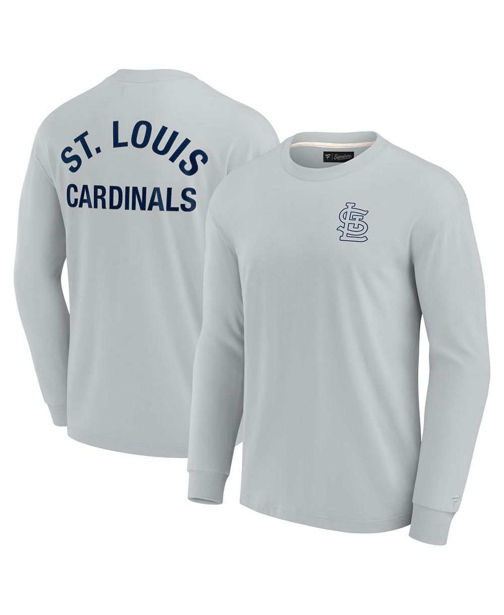 Футболка Fanatics Signature Men's and Women's Gray St. Louis Cardinals Super Soft Long Sleeve