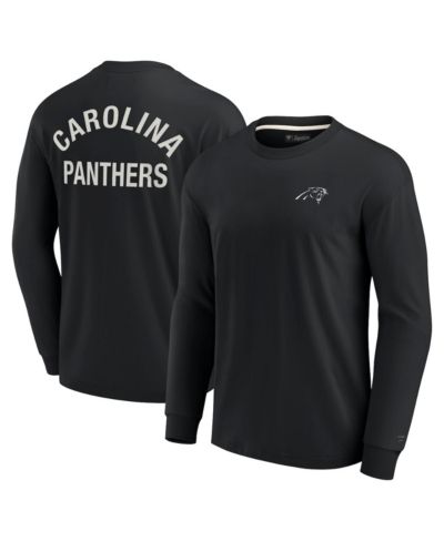 Men's and Women's Fanatics Signature Black Carolina Panthers Super Soft Long Sleeve T-shirt