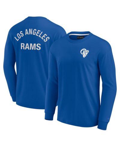 Мужская и женская футболка Fanatics Signature Royal Los Angeles Rams Super Soft Long Sleeve