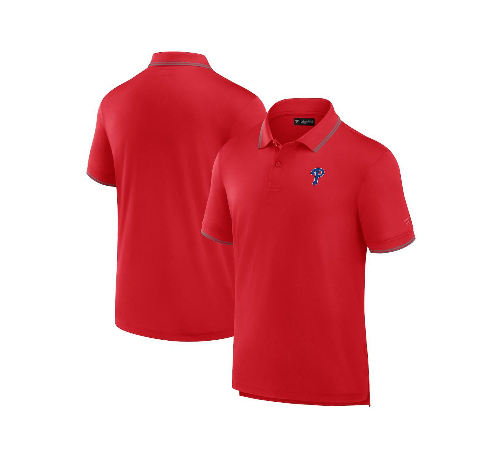 Fanatics Signature мужская рубашка-поло из пике, красный цвет Philadelphia Phillies
