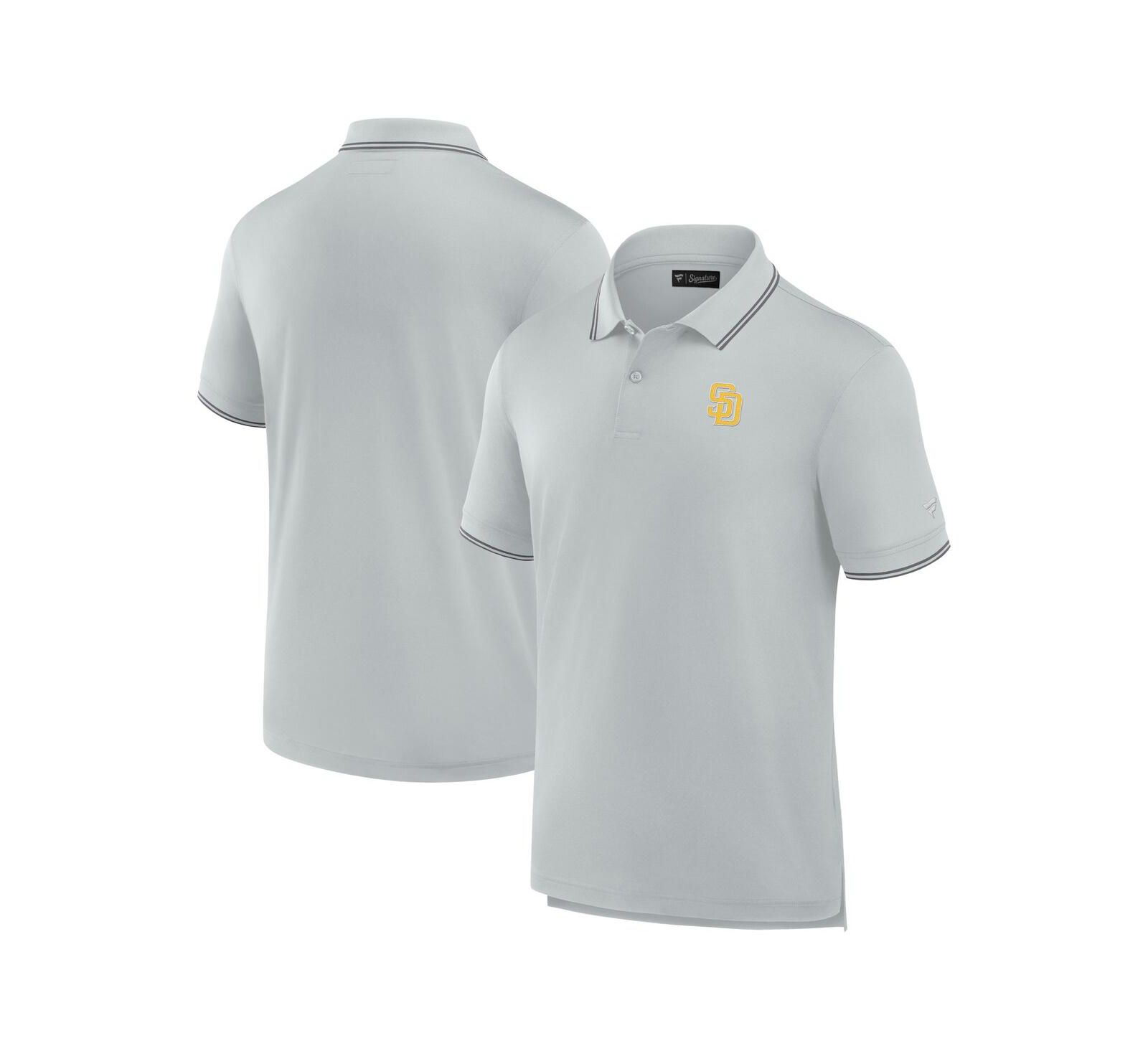 Men's Fanatics Signature Gray San Diego Padres Pique Polo Shirt