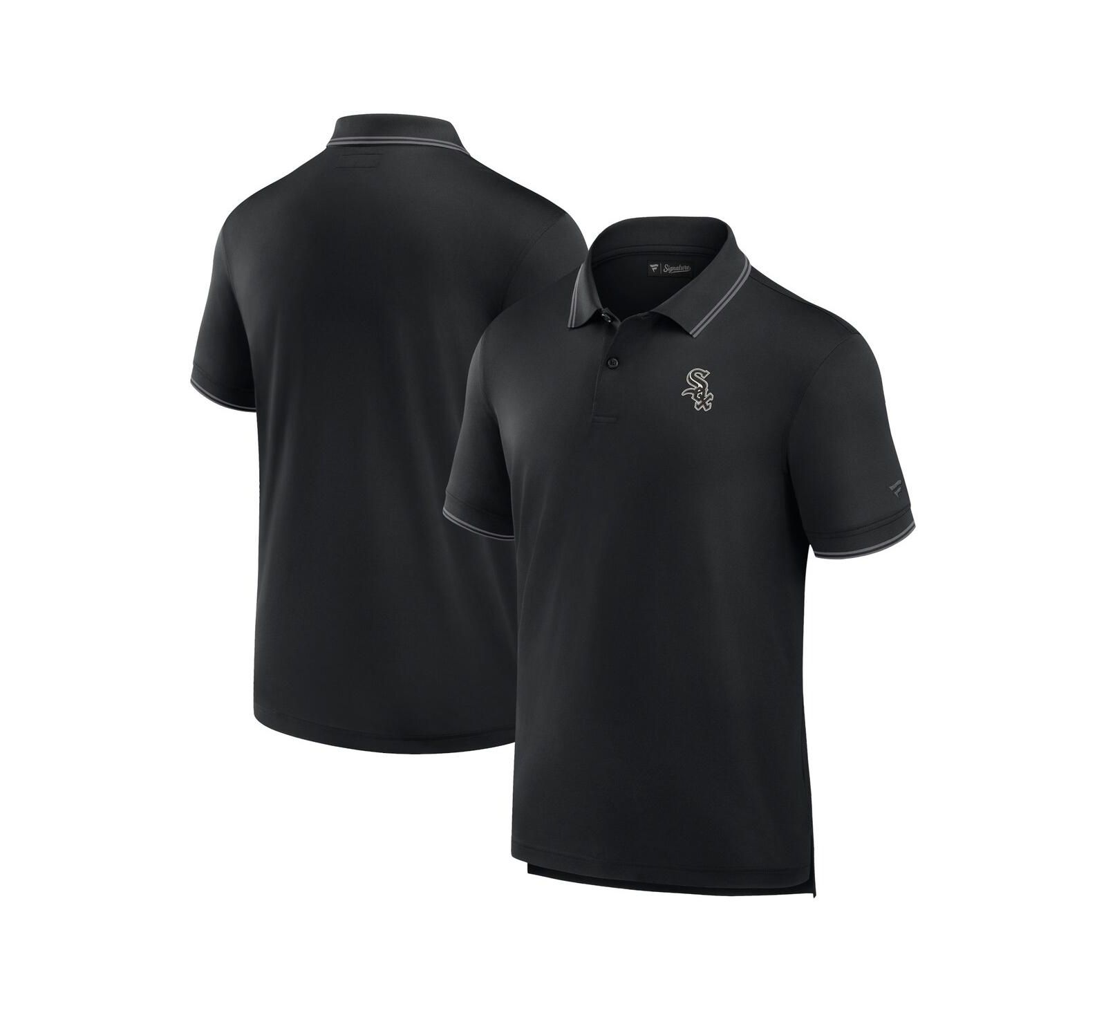 Мужская рубашка поло Fanatics Signature Pique, черная с логотипом Chicago White Sox