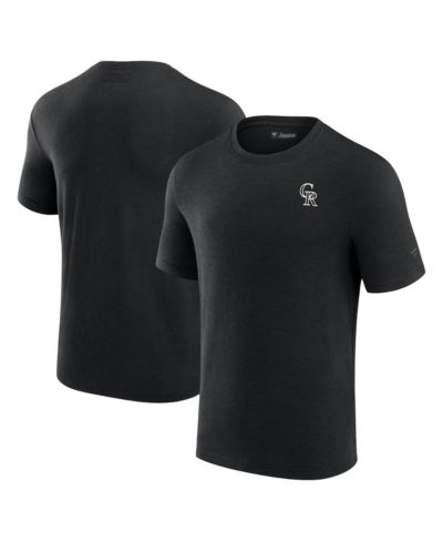 Мужская футболка Fanatics Signature Black Colorado Rockies из модала с коротким рукавом