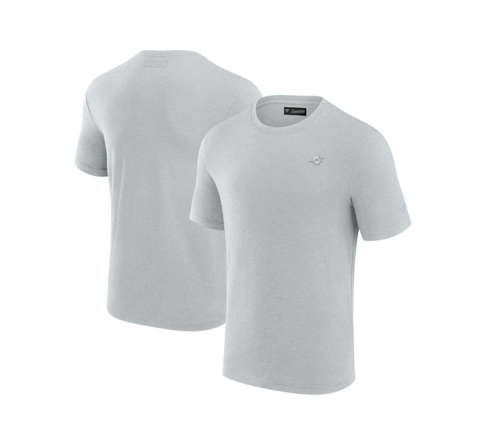 Мужская футболка Fanatics Signature Gray Miami Dolphins из модала, с коротким рукавом