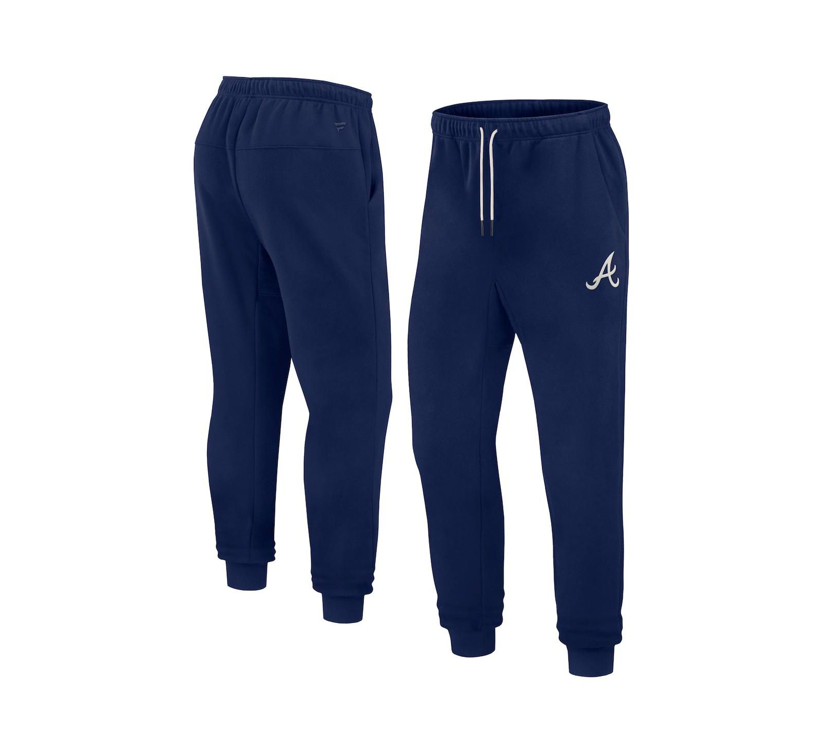 Мужские и женские джоггеры Fanatics Signature Navy Atlanta Braves Super Soft Fleece
