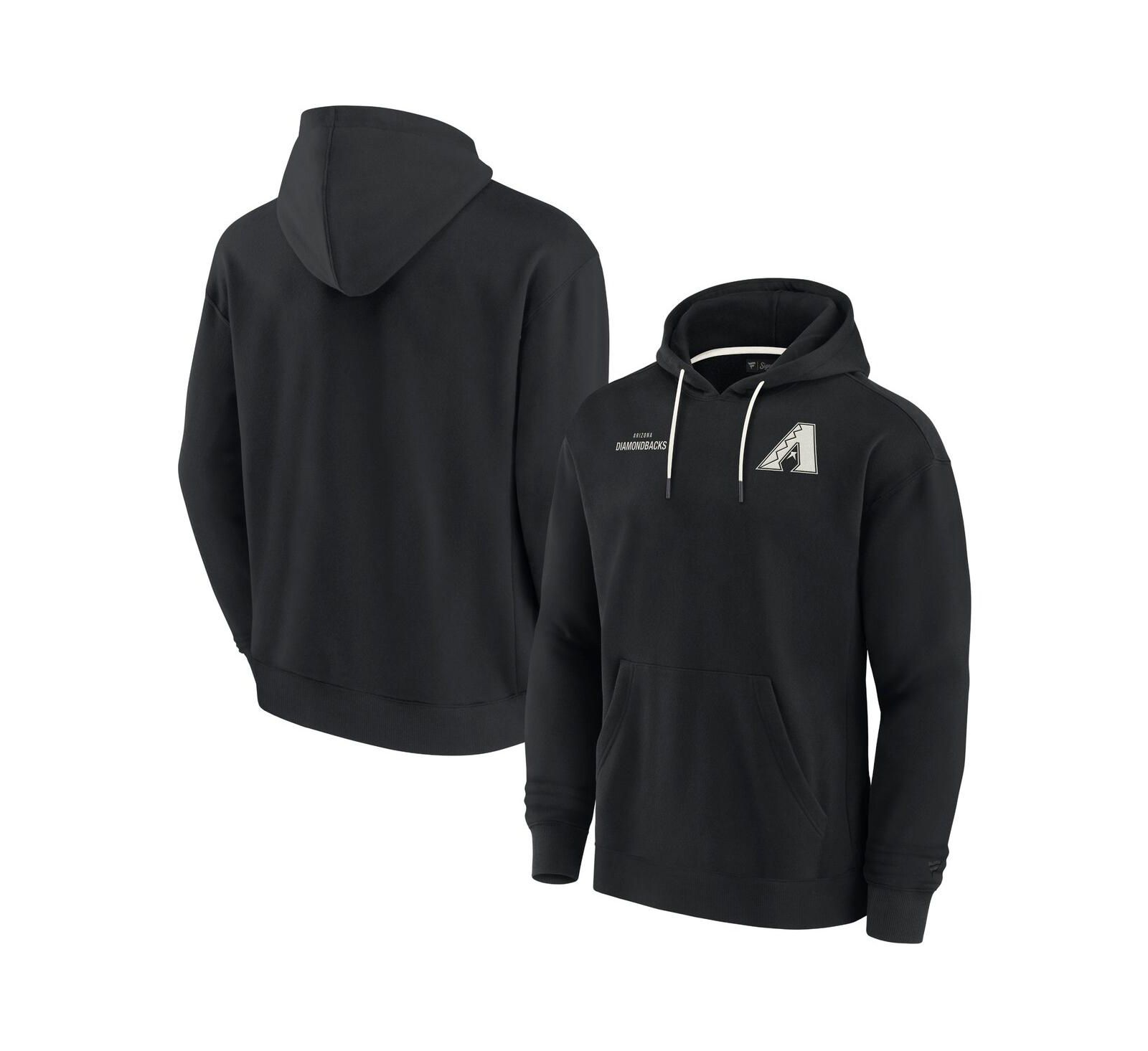 Мужской и женский супермягкий флисовый худи Fanatics Signature Black Arizona Diamondbacks Pullover Hoodie