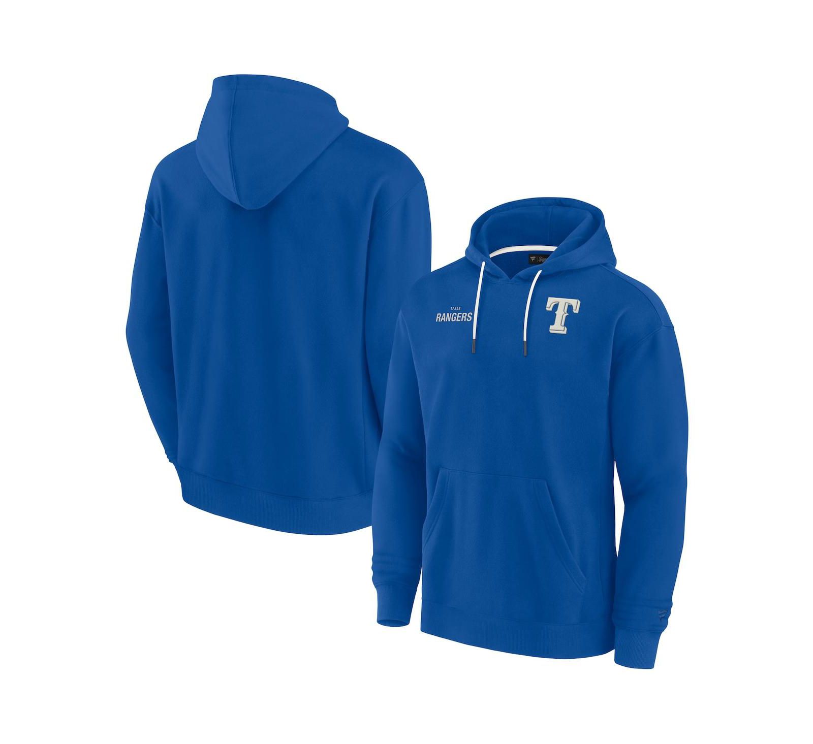 Худи Fanatics Signature Royal Texas Rangers Super Soft Fleece Pullover для мужчин и женщин