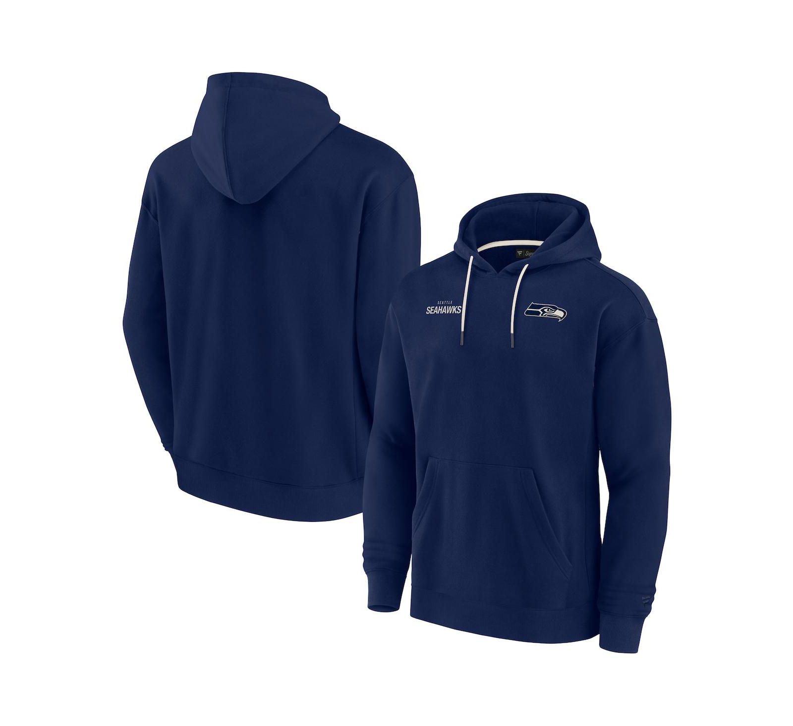 Мужские и Женские худи из мягкого флиса Fanatics Signature Seattle Seahawks Navy