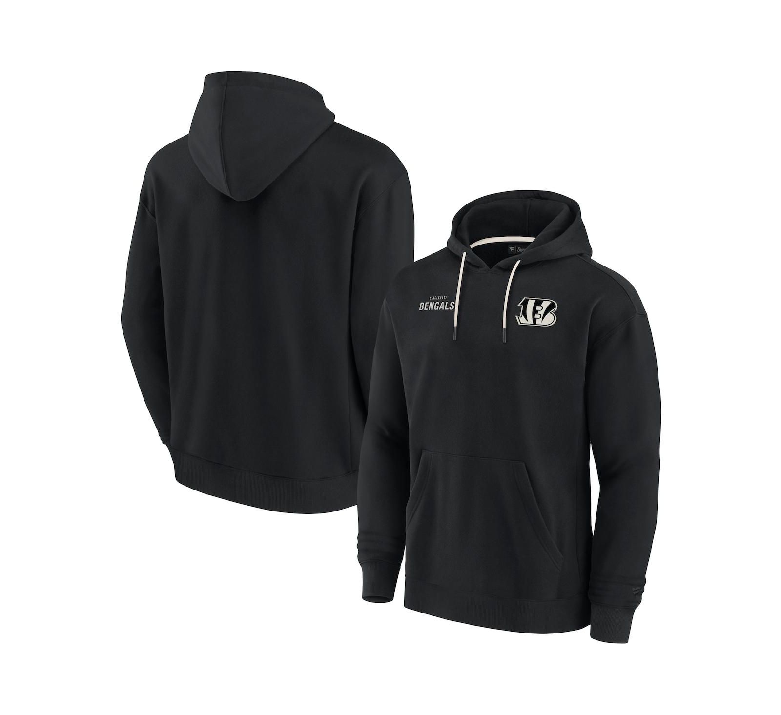 Men's and Women's Fanatics Signature Black Cincinnati Bengals Super Soft Fleece Pullover Hoodie