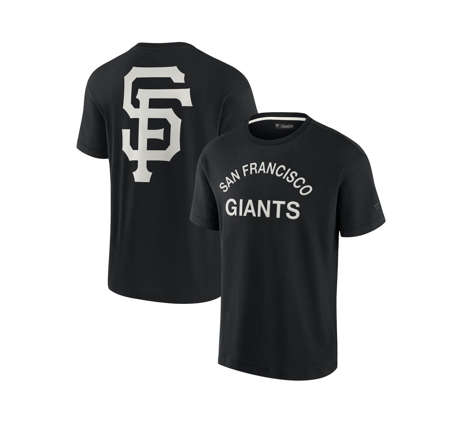 Мужская и женская футболка Fanatics Signature Black San Francisco Giants Super Soft Short Sleeve