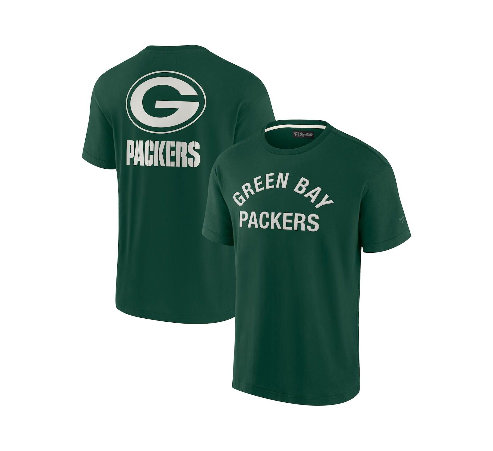 Men's and Women's Fanatics Signature Green Green Bay Packers Super Soft Short Sleeve T-shirt