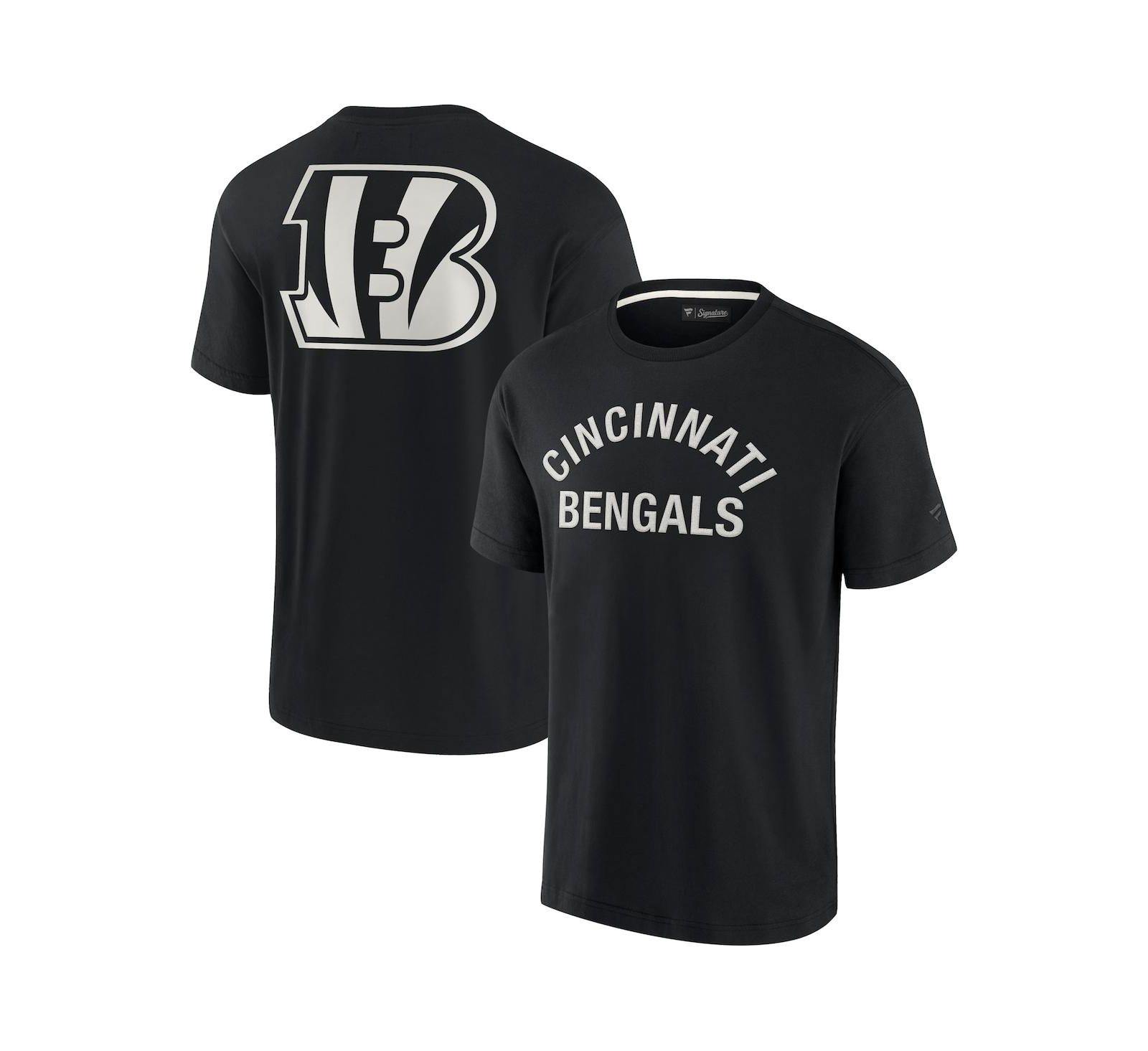 Men's and Women's Fanatics Signature Black Cincinnati Bengals Super Soft Short Sleeve T-shirt