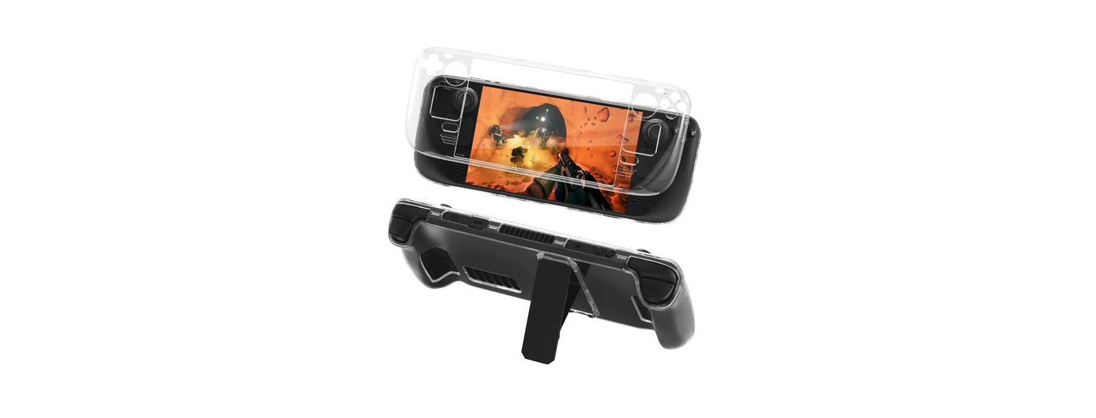 Sonicgrace Clear Kickstand Case for Steam Deck