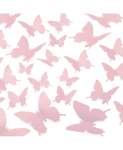 Zulay Kitchen Removable DIY 3D Butterfly Wall Decorations (24pcs with 3 Different Sizes)