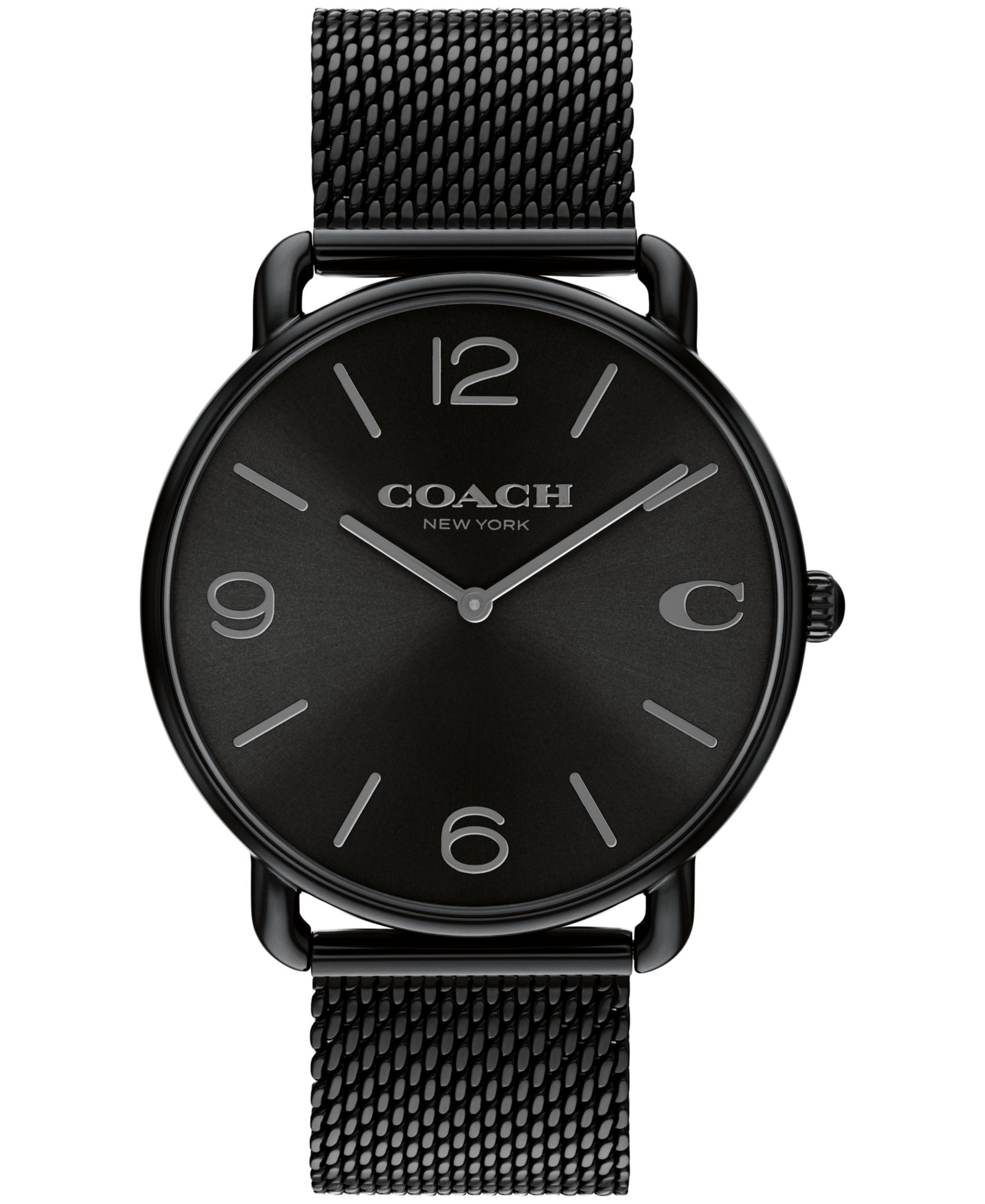 COACH Часы наручные унисекс Elliot, черная стальная сетка, 41mm