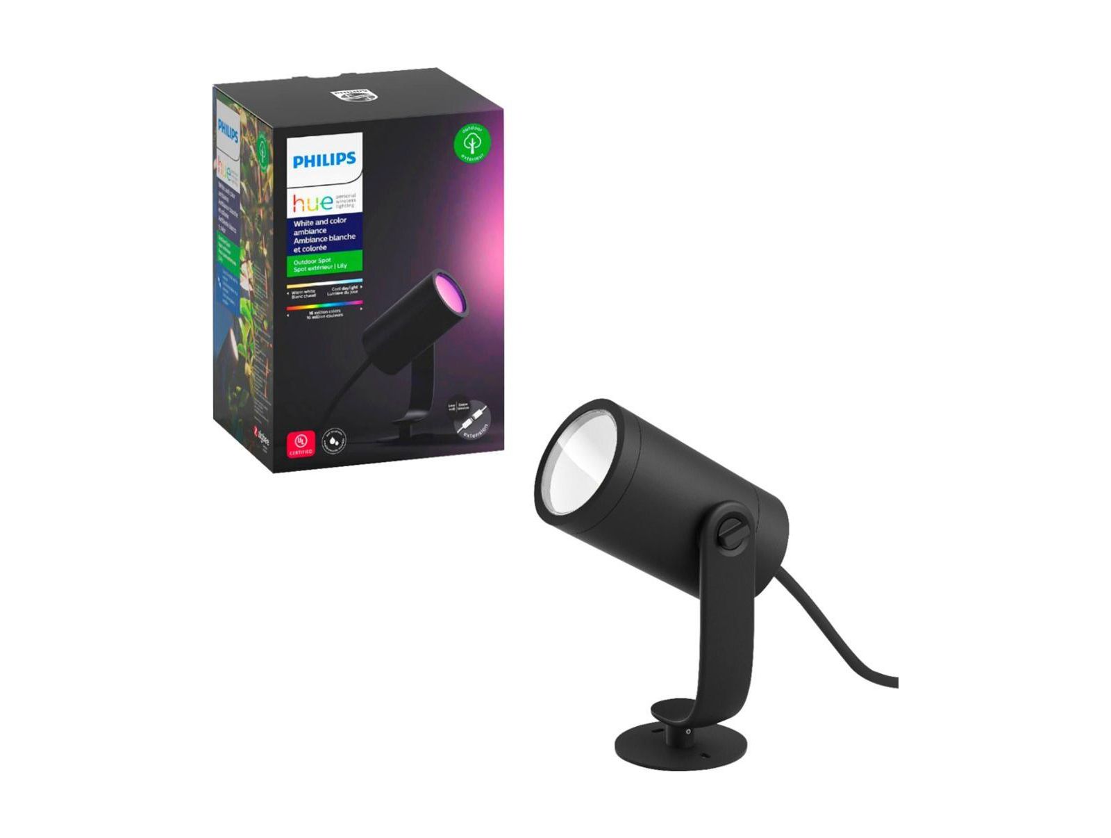 Комплект расширения уличного прожектора Philips Hue Color Ambiance, Weatherproof, 16 Million Colors, Requires Hue Bridge