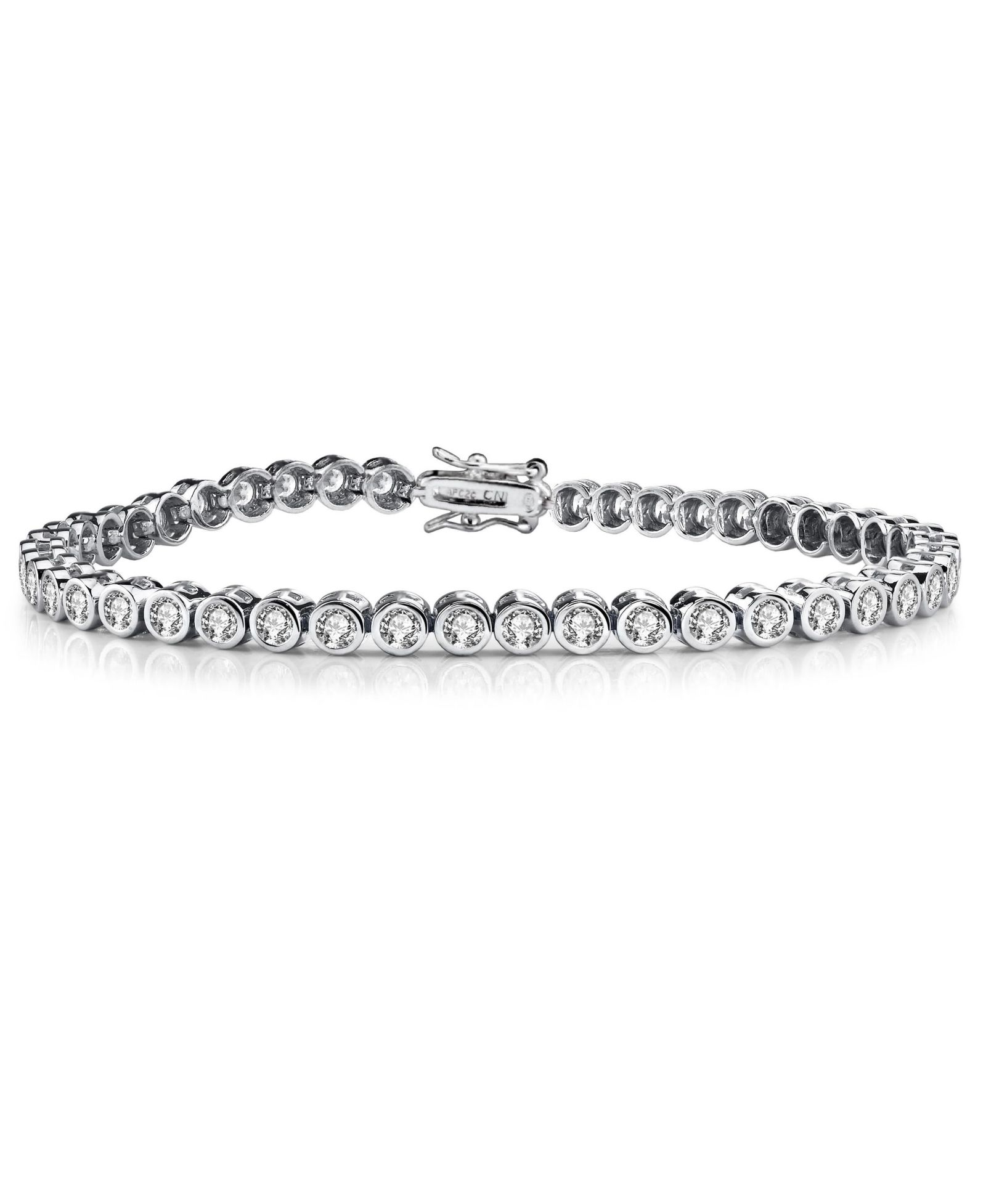 Rachel Glauber Cubic Zirconia Round Bezel 3mm Set Plating Options Bracelet