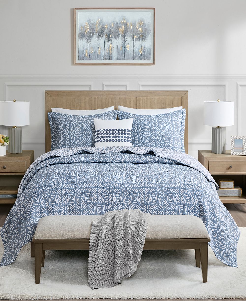 Madison Park Signature Harmony Oversized Reversible Matelasse 4 Piece Coverlet Set, King/California King