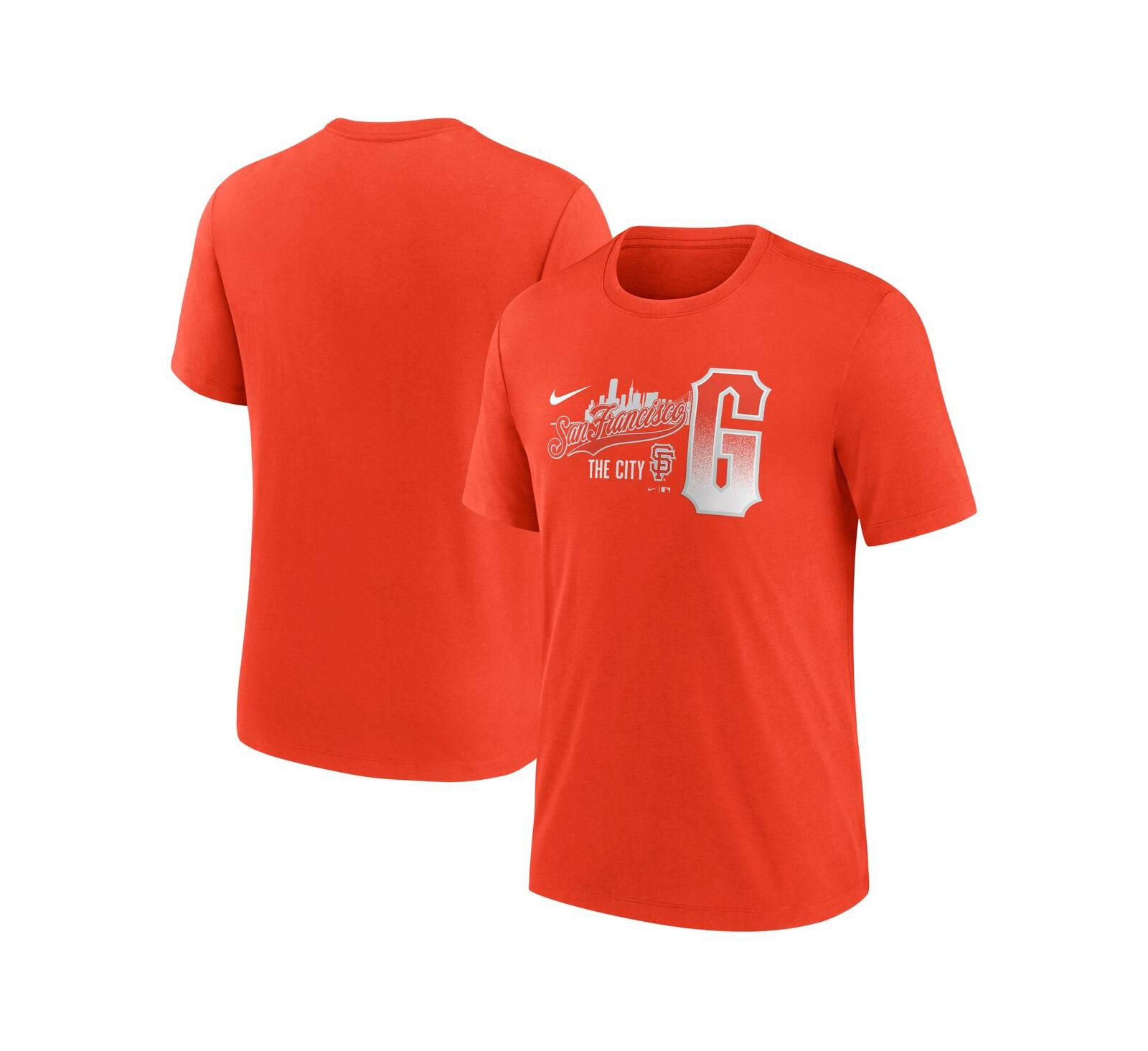 Men's Nike Orange San Francisco Giants City Connect Tri-Blend T-shirt