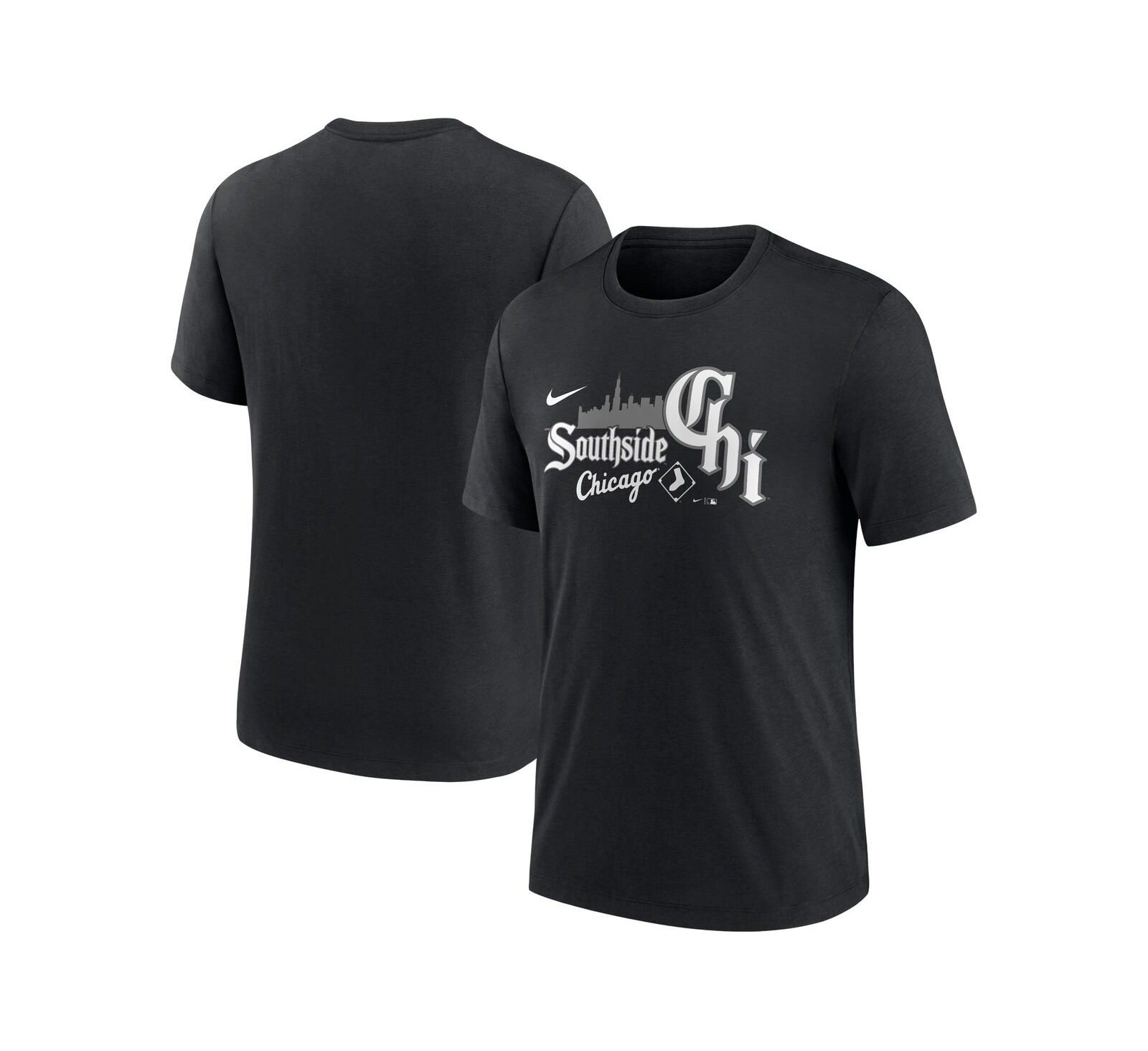 Men's Nike Black Chicago White Sox City Connect Tri-Blend T-shirt