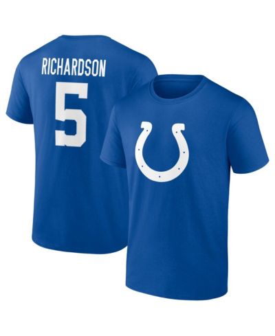 Мужская футболка Fanatics Anthony Richardson Royal Indianapolis Colts 2023 NFL Draft Icon Name and Number