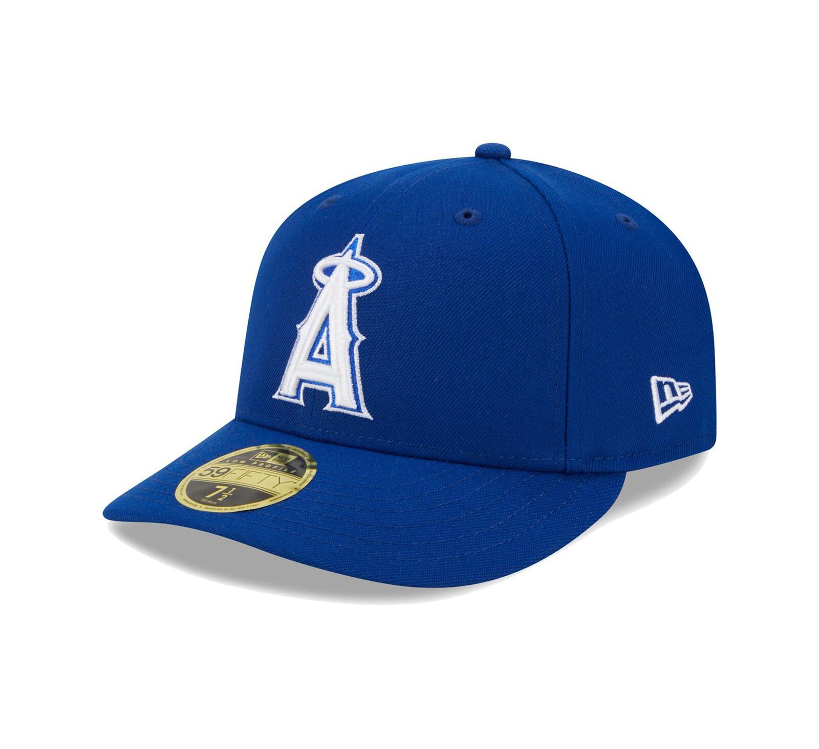 Men's New Era Royal Los Angeles Angels White Logo Low Profile 59FIFTY Fitted Hat