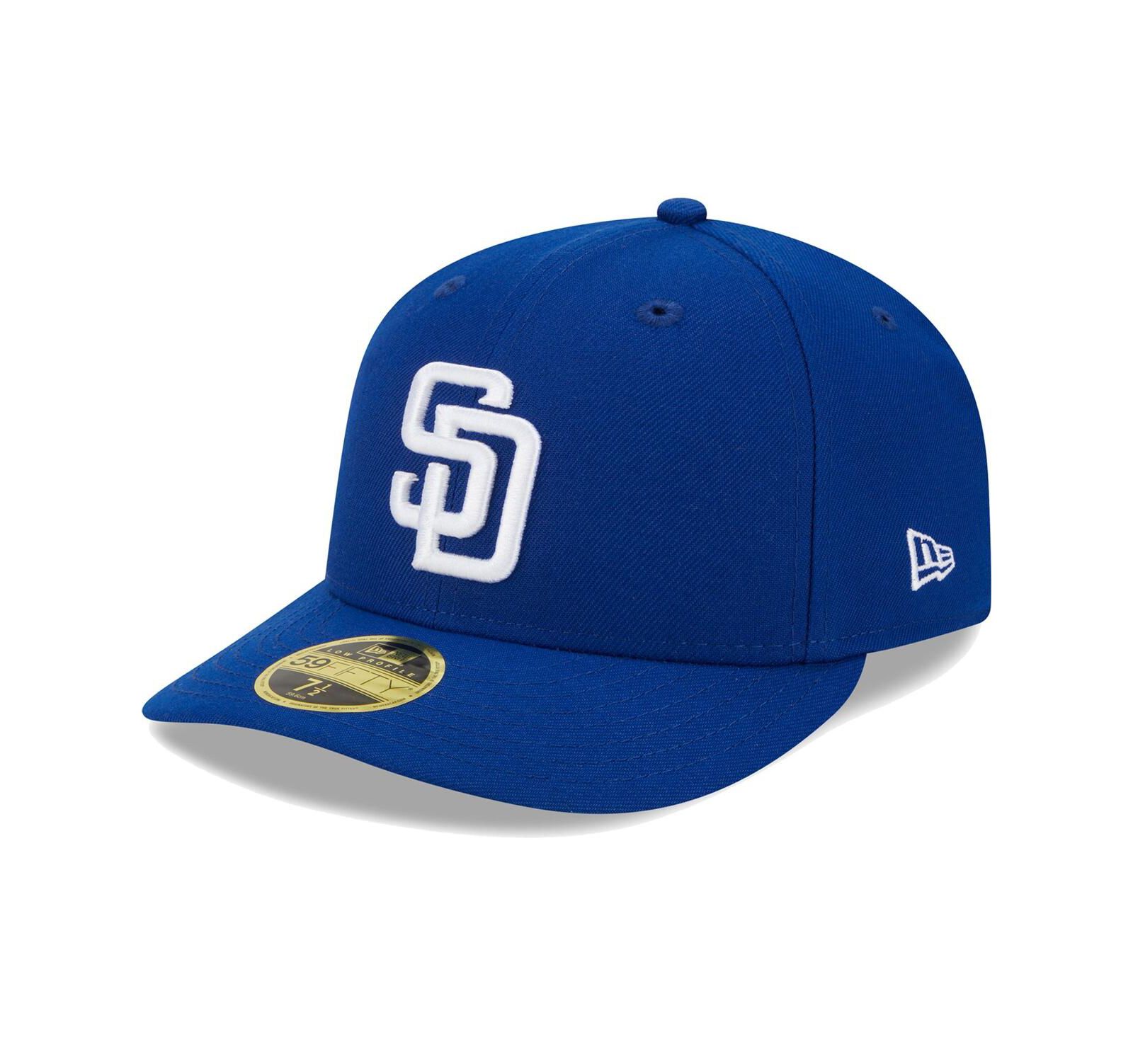 Men's New Era Royal San Diego Padres White Logo Low Profile 59FIFTY Fitted Hat