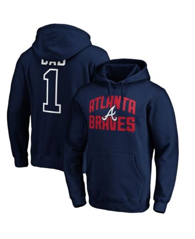 Мужской Fanatics Navy Atlanta Braves Father's Day #1 Dad Pullover Hoodie