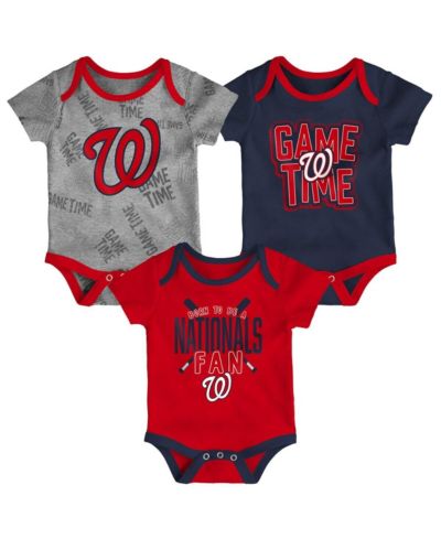 Комплект боди из 3 предметов для новорожденных и младенцев Washington Nationals