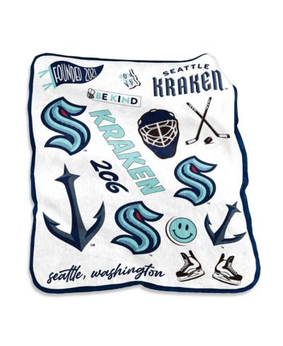Seattle Kraken плюшевое одеяло Native Raschel Plush 50'' x 60''
