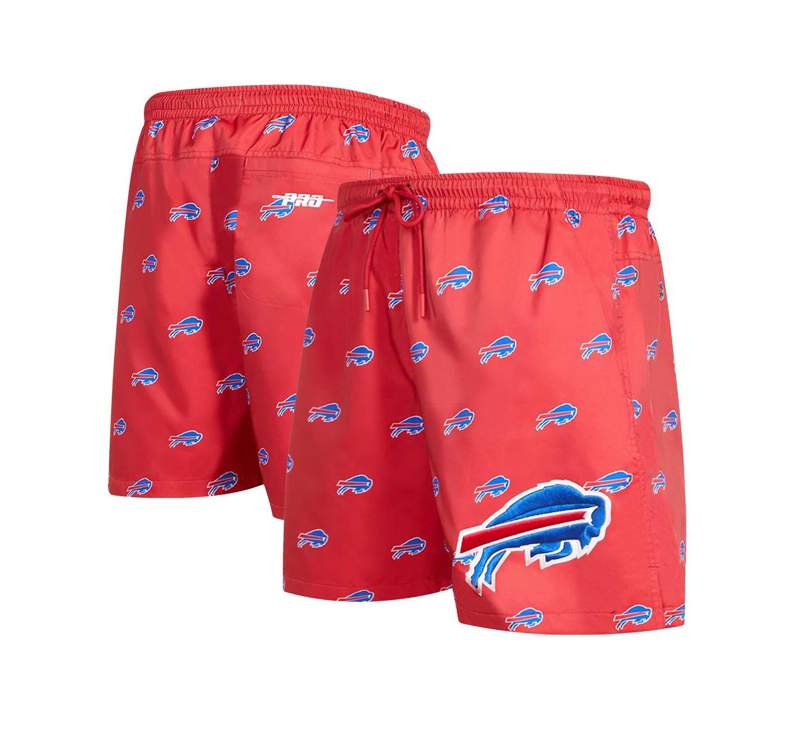 Men's Pro Standard Red Buffalo Bills Allover Print Mini Logo Shorts