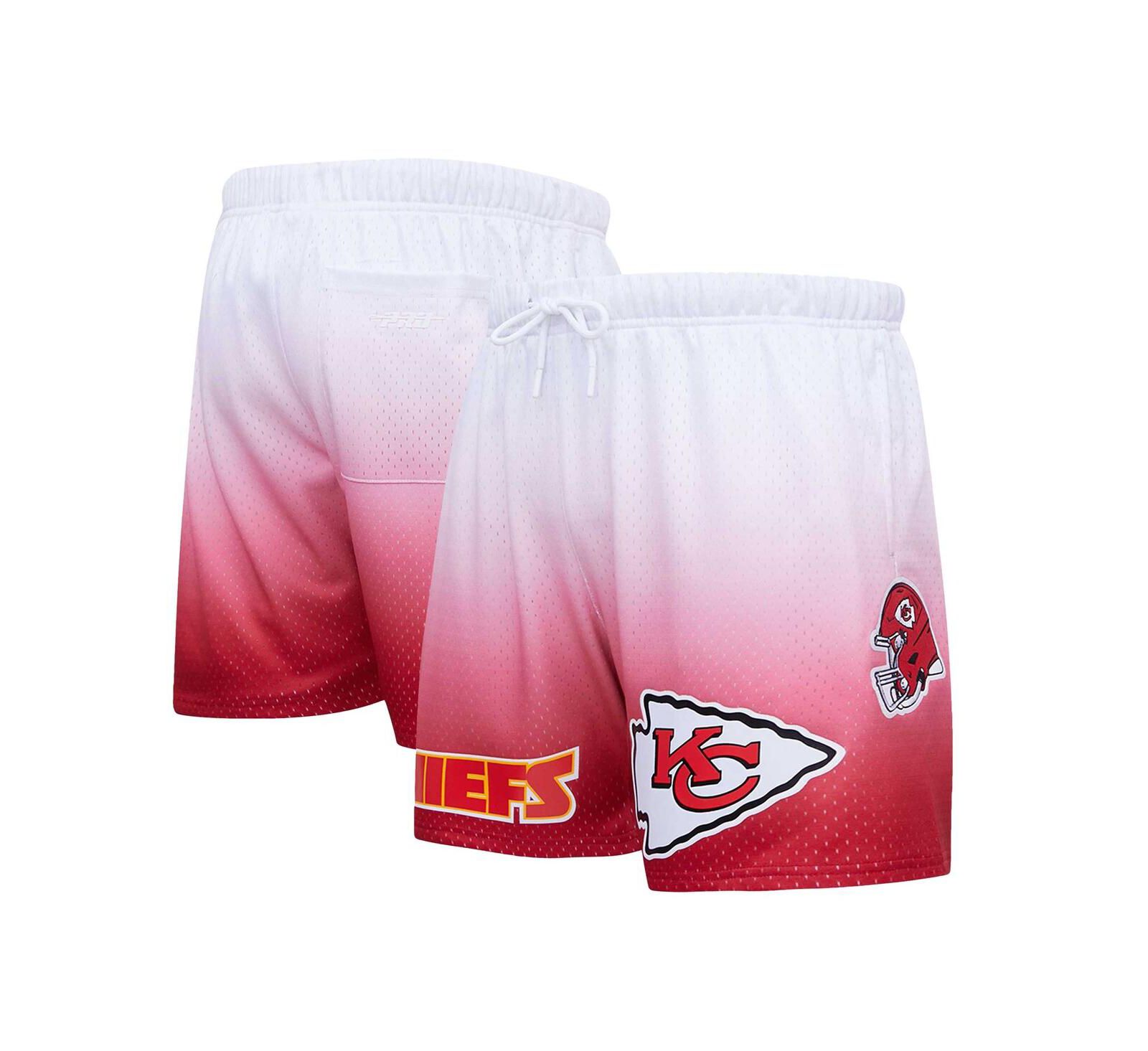 Men's Pro Standard Red, White Kansas City Chiefs Ombre Mesh Shorts