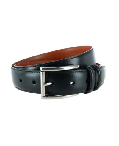 TRAFALGAR Men's Lorenzo 32mm Dropped Edge Leather Dress Belt