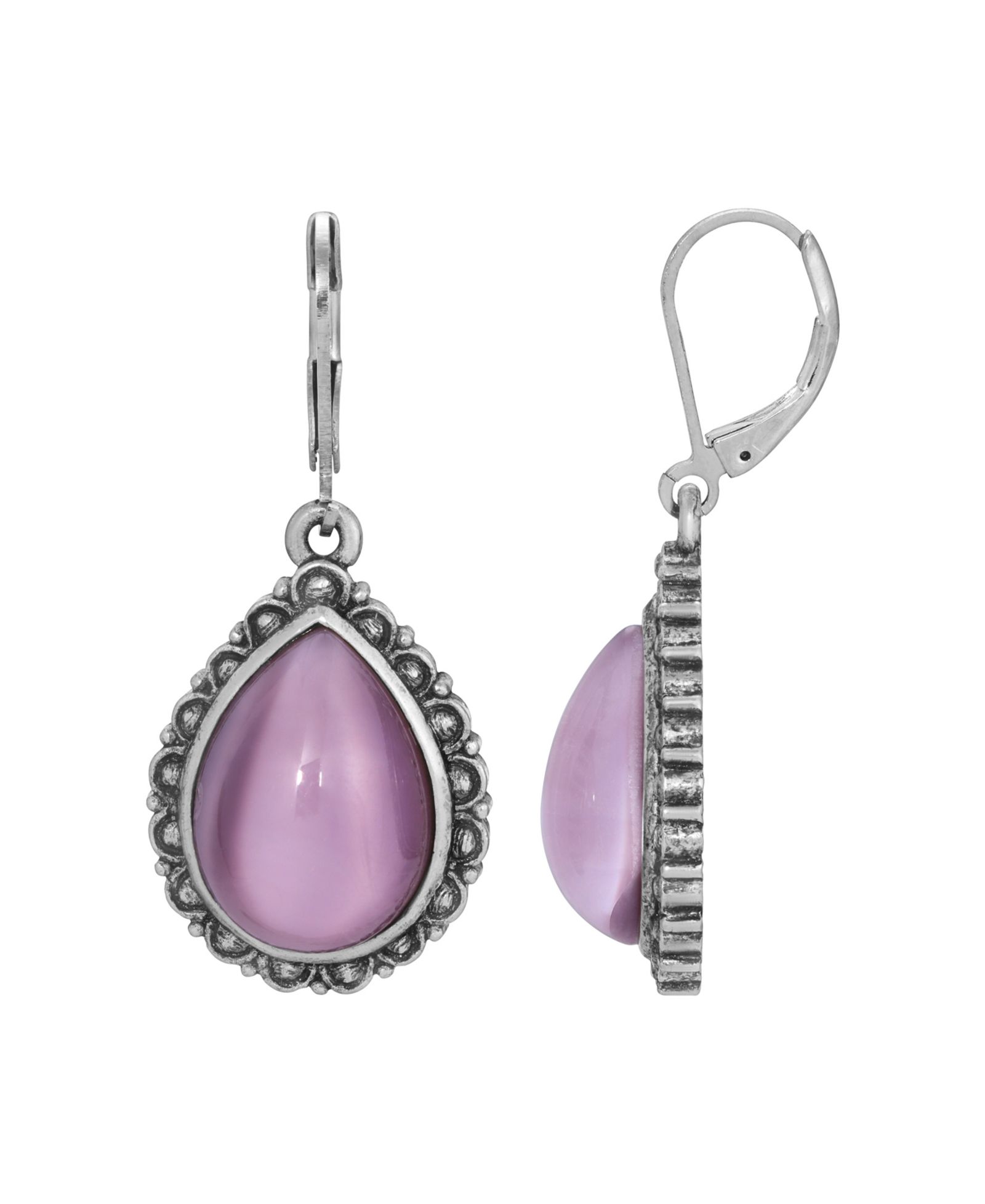 Серьги-капли 2028 Glass Silver-Tone