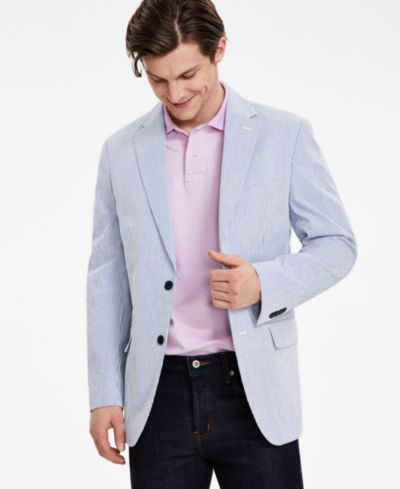 Tommy Hilfiger Мужской спортивный пиджак Seersucker Modern-Fit