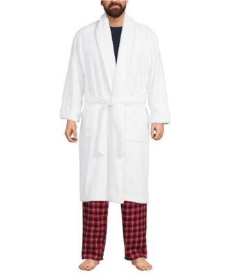 Lands' End Men's Big Calf Length Turkish Terry Robe