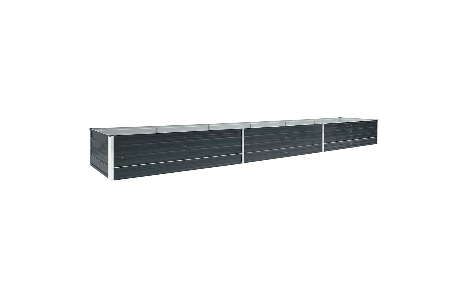 Приподнятая кровать vidaXL из оцинкованной стали, антрацит, 189.0 x 31.5 x 17.7 in