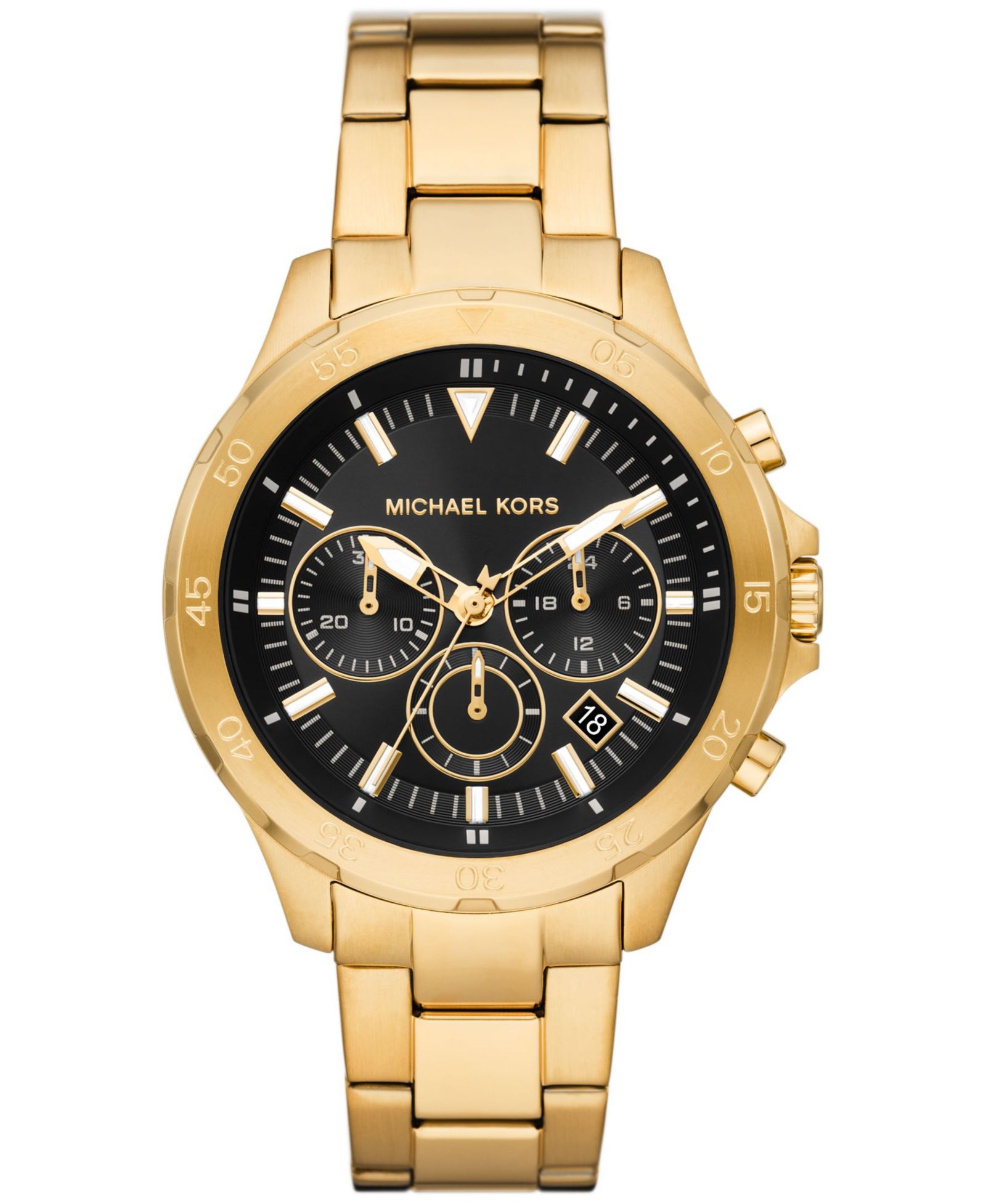 Michael Kors Men's Greyson Chronograph Gold-Tone Stainless Steel Watch 43mm