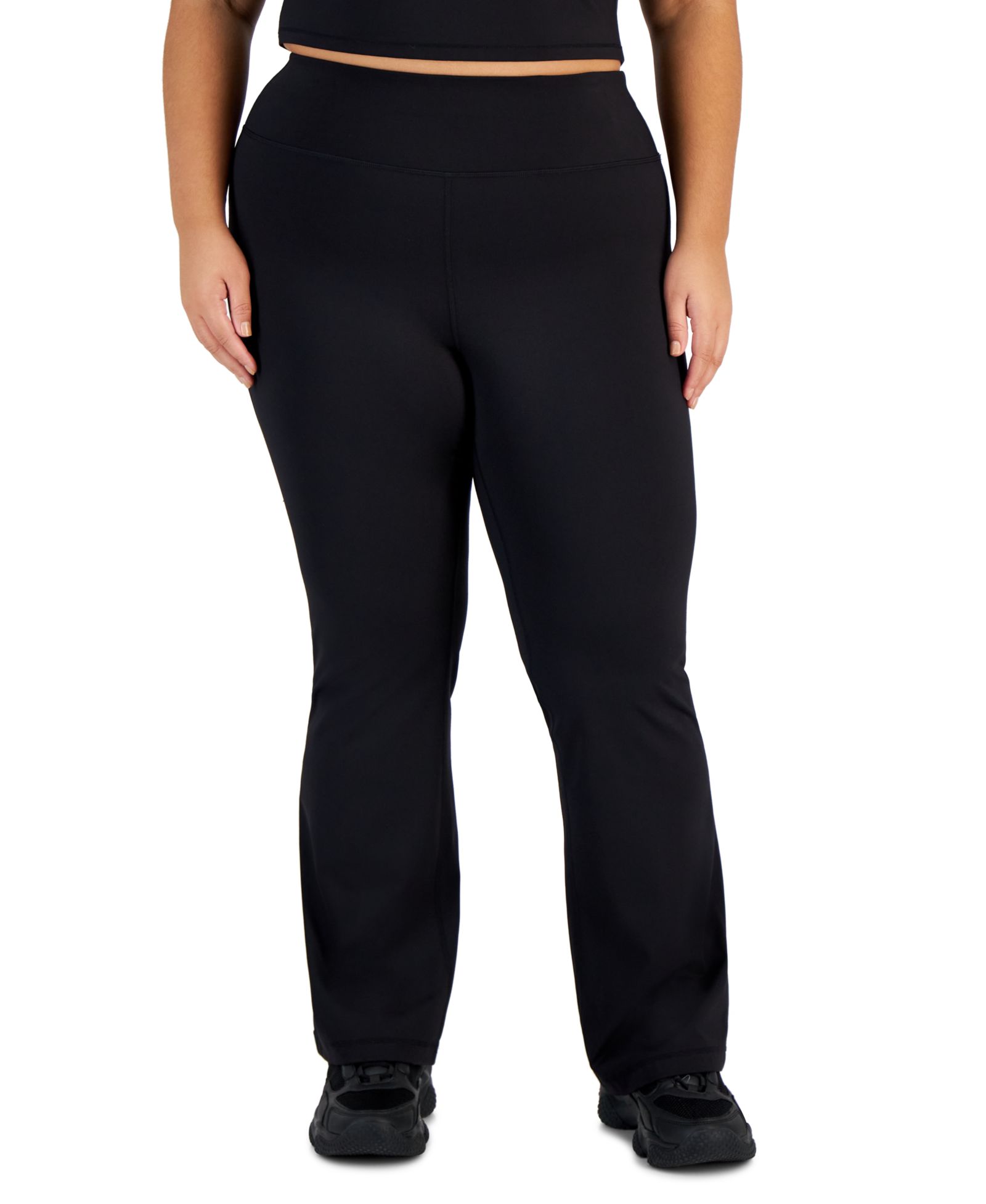 ID Ideology Plus Size High Rise Flared Leggings, Created for Macy's
