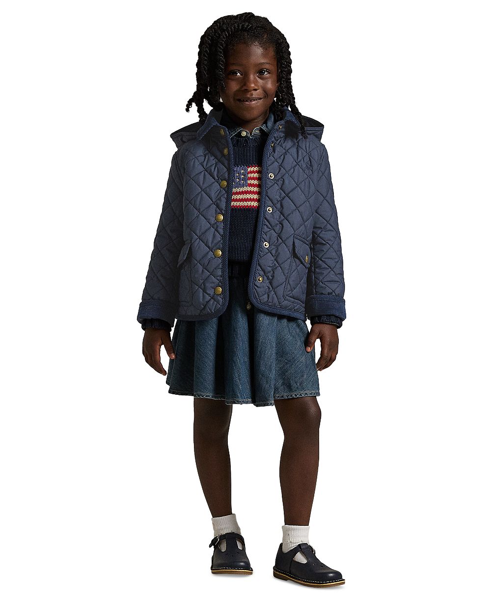 Куртка Polo Ralph Lauren Quilted водоотталкивающая для малышей и маленьких девочек