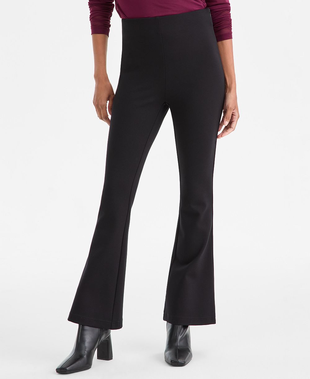 I.N.C. International Concepts Petite Ponte-Knit Flare Pants, Created for Macy's
