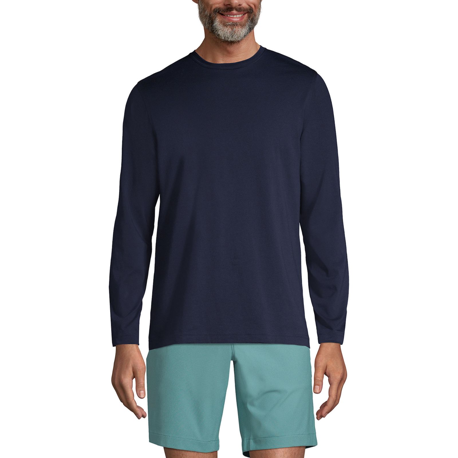 Lands' End Men's Long Sleeve Cotton Supima Tee