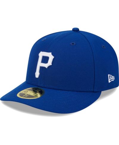 Мужская кепка New Era Royal Pittsburgh Pirates White Logo Low Profile 59FIFTY Fitted