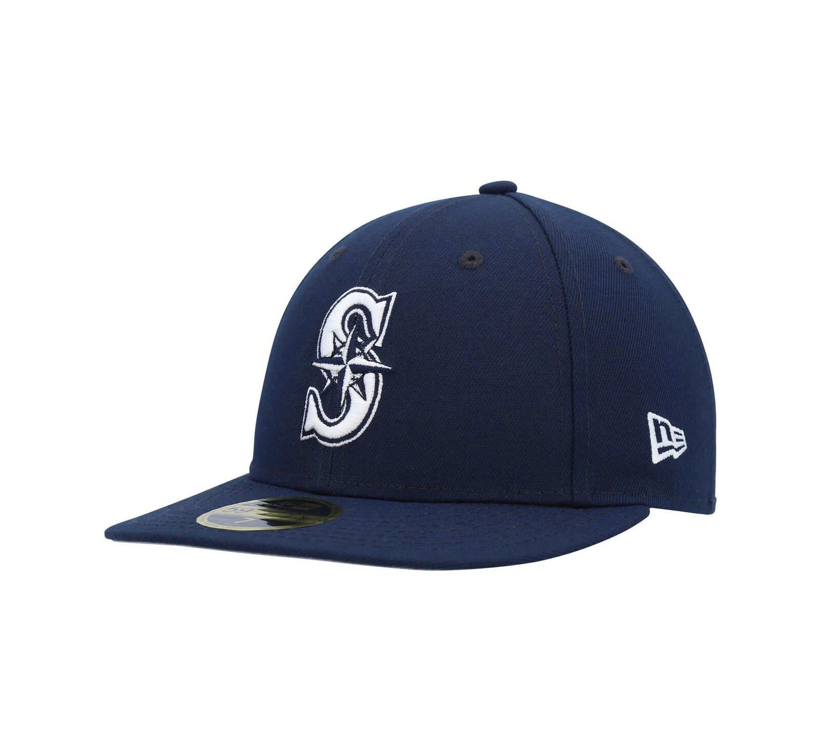 Кепка New Era для мужчин, темно-синяя Seattle Mariners Oceanside Low Profile 59FIFTY Fitted