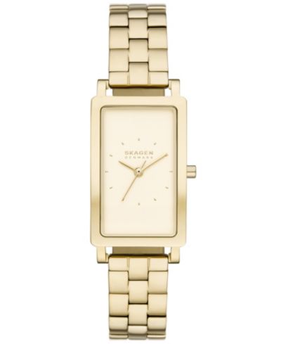Skagen Женские часы Hagen Quartz Three Hand Gold-Tone Stainless Steel, 22mm