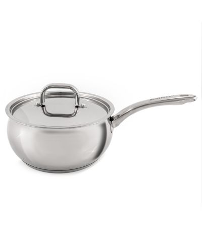 BergHOFF Stainless Steel 8" 3.2qt Belly Shape Sauce Pan with Stainless Steel Lid